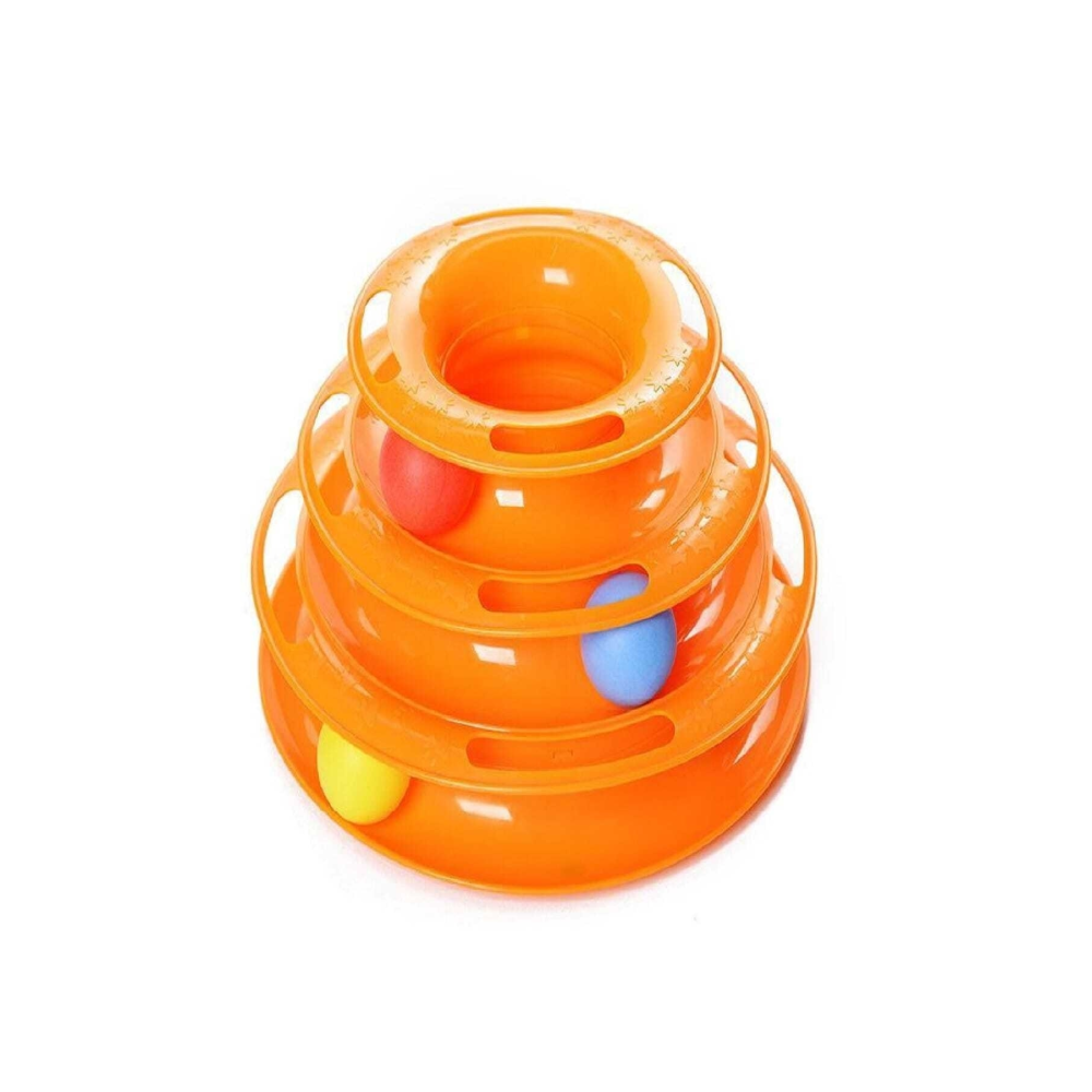 Toplu Yuvarlak Kedi Oyuncağı Kedi Eğlencesi Turuncu