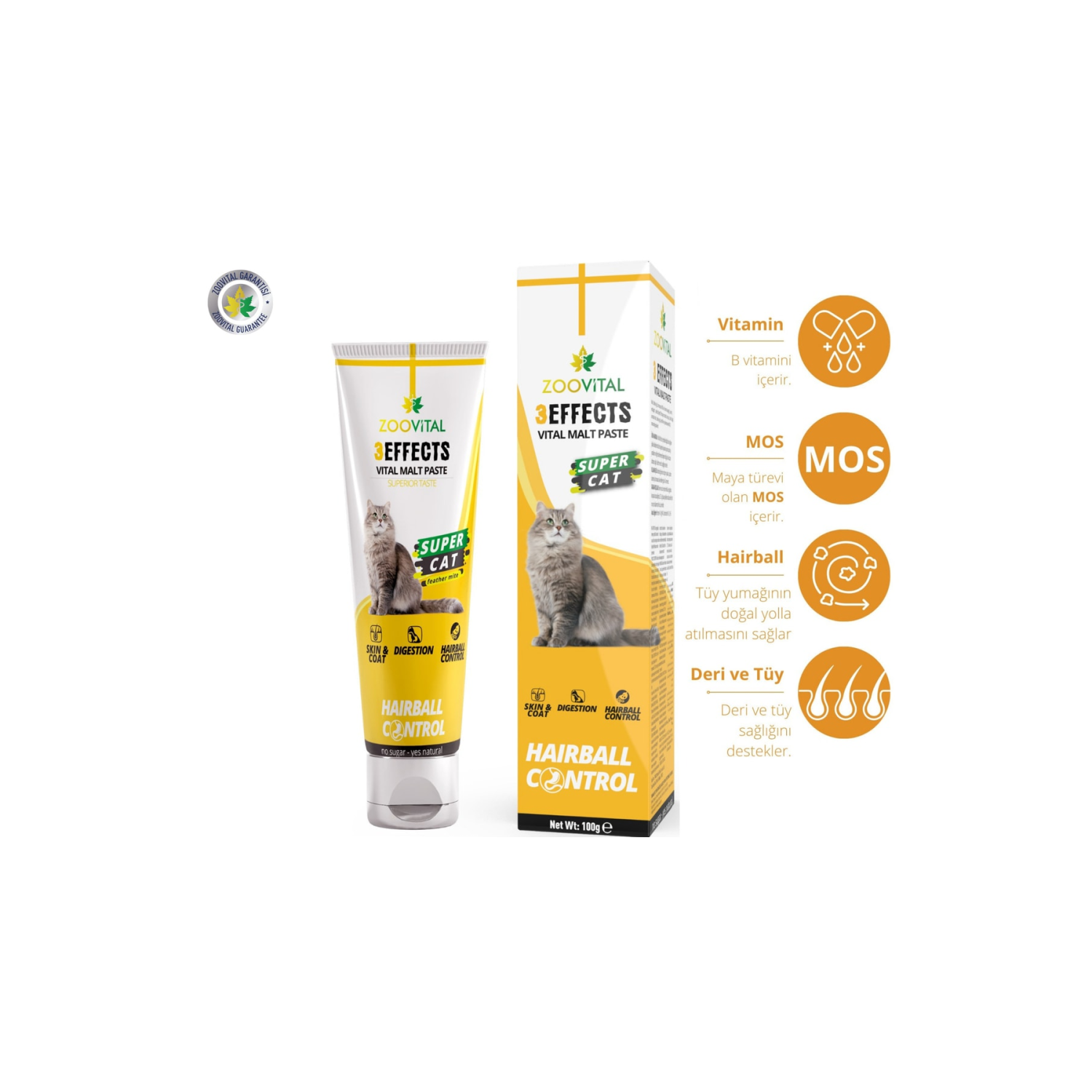 Hairball Malt Paste Kediler Için Tüy Yumağı Önleyen Malt Macun 100gr