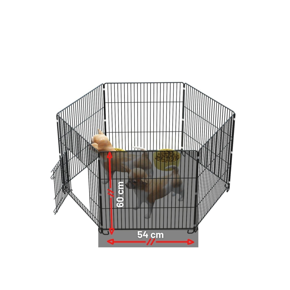 Katlanır Metal Köpek Oyun Alanı , Evcil Hayvan Oyun Alanı , Köpek Çiti , Tavşan Çiti 60x54 Cm