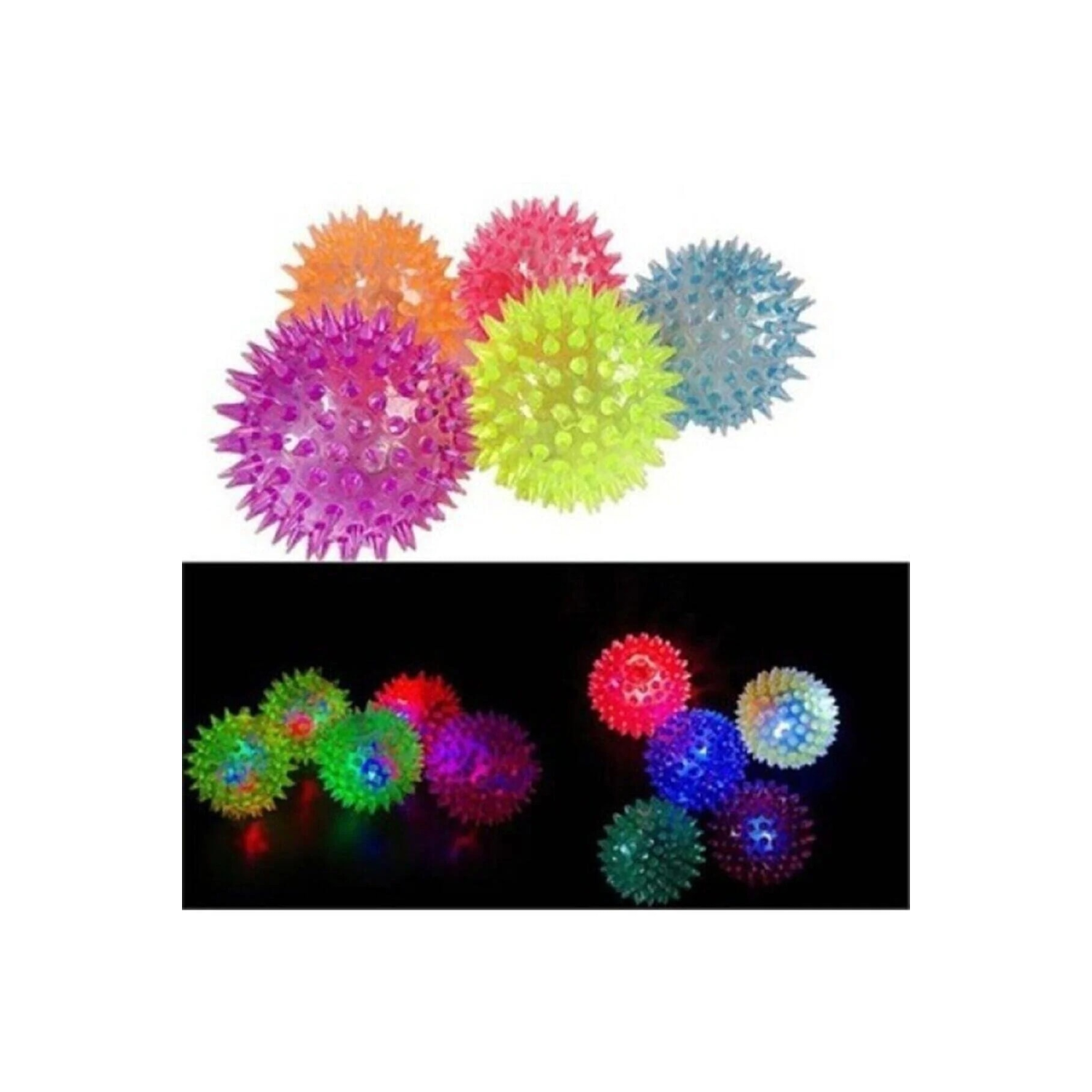 Kauçuk Sesli Ve Işıklı Top Köpek 6 Cm - Dayanıklı