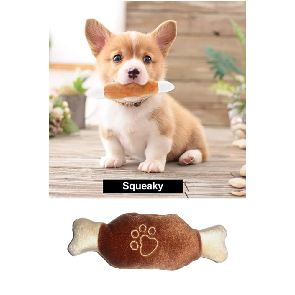 Peluş Kemik Dayanıklı Sesli Köpek Oyuncağı