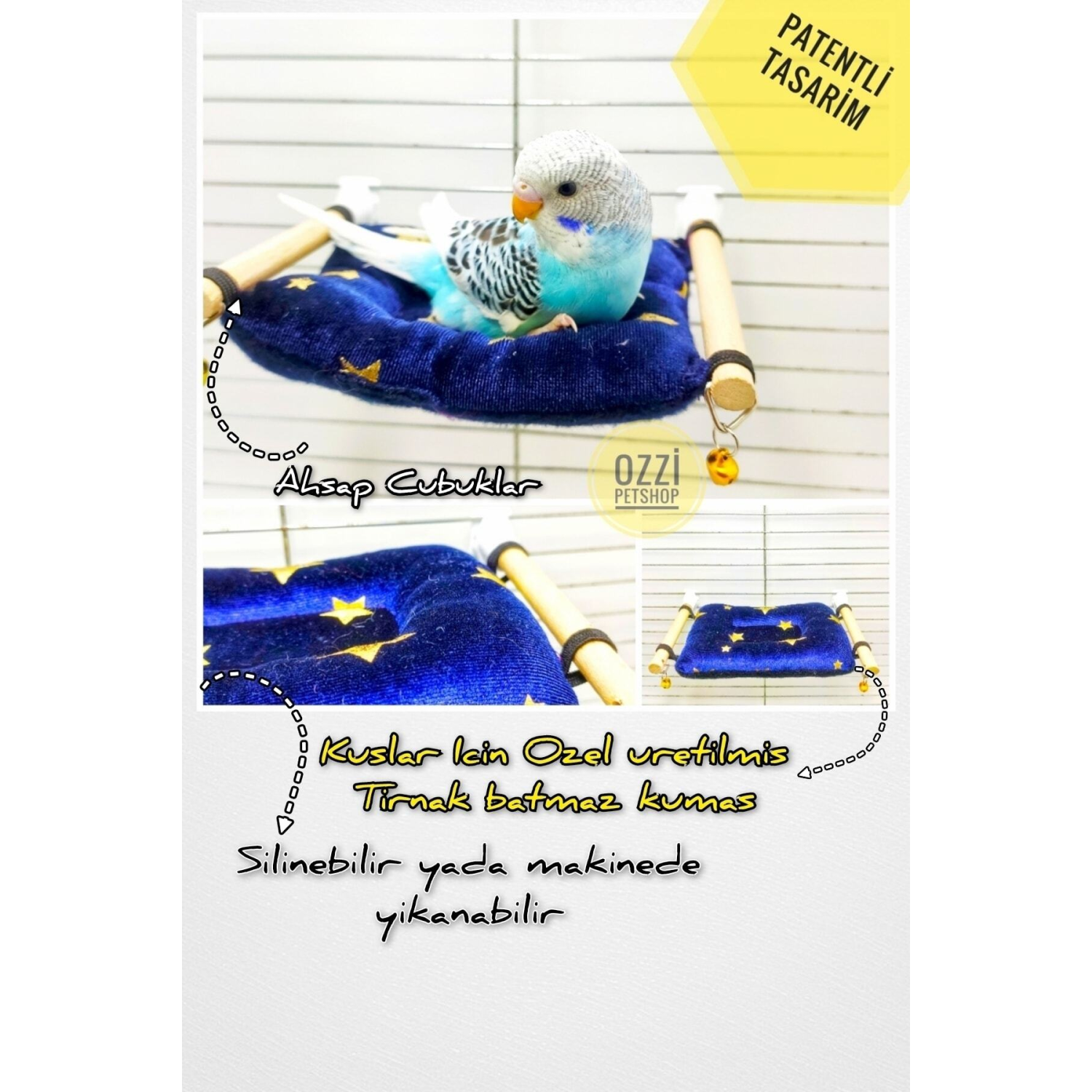 Kuş Yastığı, Muhabbet Kuşu Uyku Yatağı,yumuşak Uyku Tüneği