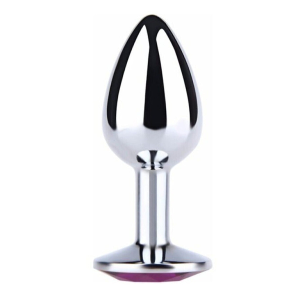 Metal Elmas Taşlı Küçük Boy Anal Plug 7 Cm