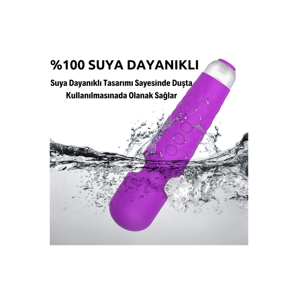 20 Modlu Şarjlı Su Geçirmez Titreşimli Dildo Vibratör Masaj Aleti