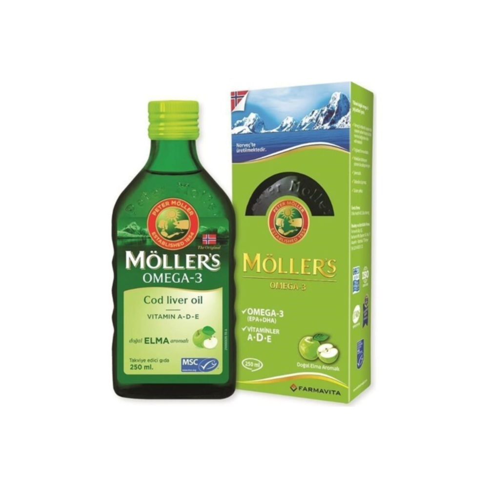 Omega 3 Elma Aromalı Balık Yağı 250 ml