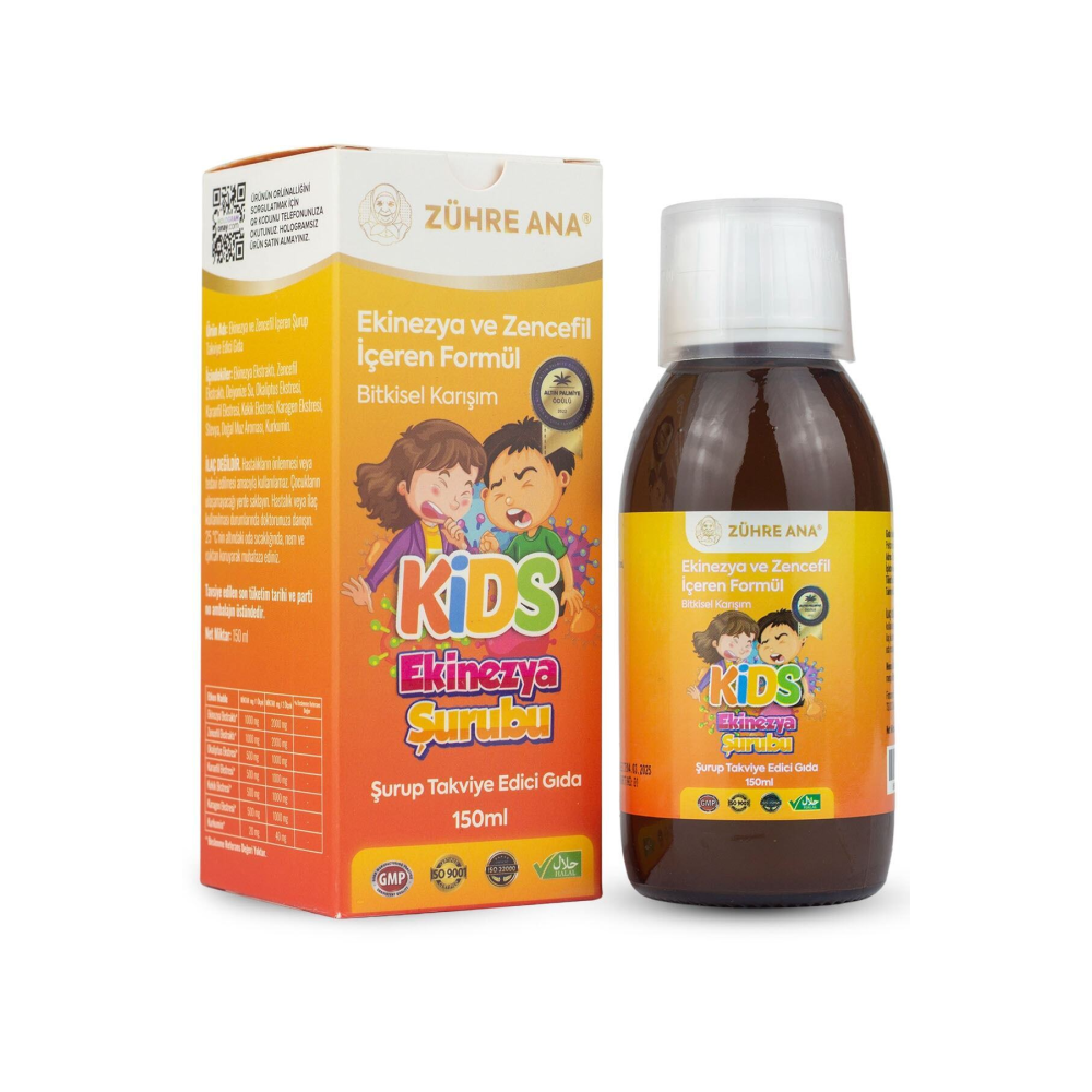 Kids Öksürük Şurubu Çocuklar Için - Ekinezya Ve Zencefil Içeren Şurup 150 ml