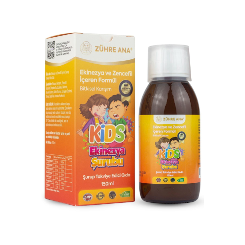 Kids Öksürük Şurubu Çocuklar Için - Ekinezya Ve Zencefil Içeren Şurup 150 ml