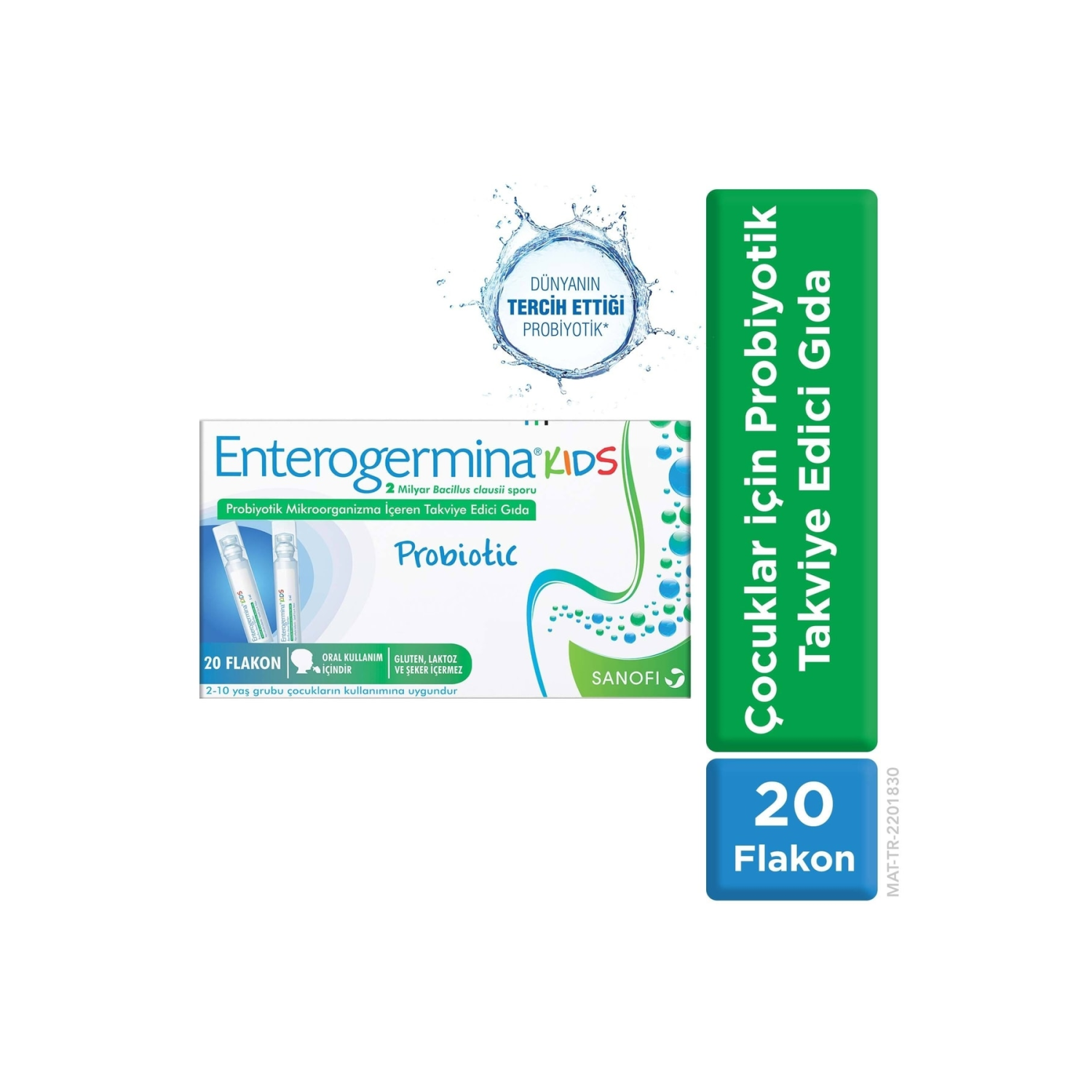 Kids 20 Flakon 2 Milyar Bacillus Clausii Sporu İçeren Probiyotik