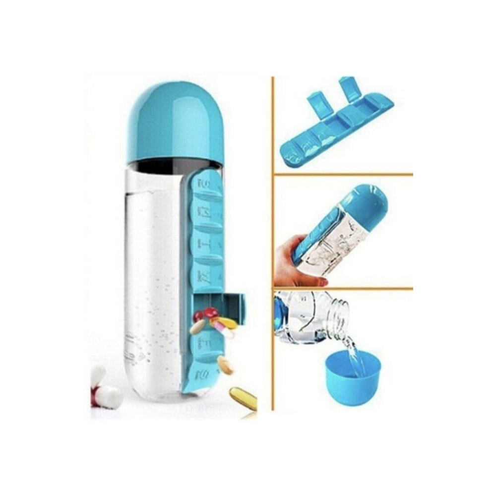 Dahili 7 Günlük Ilaç Organizer Su Şişesi 600 ml