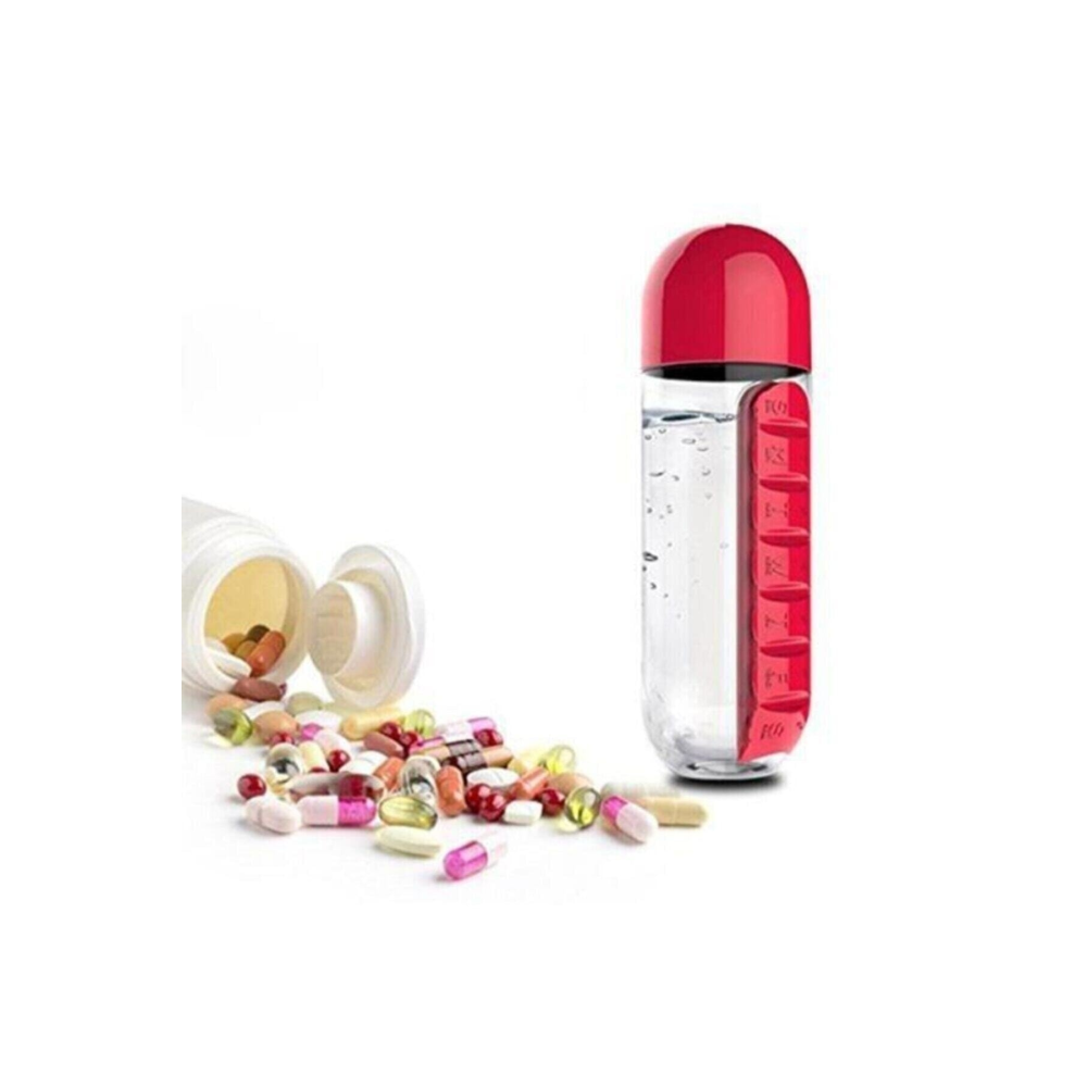 Dahili 7 Günlük Ilaç Organizer Su Şişesi 600 ml