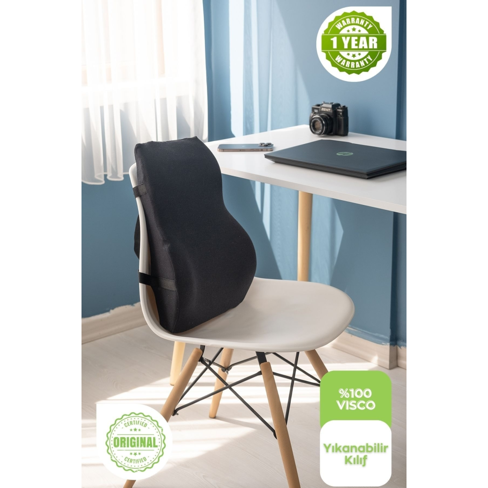 Visco Bel Yastığı Sırt Minderi Ortopedik Bel Minderi Ortopedik Sırt Yastığı %100 Visco Destek Minder