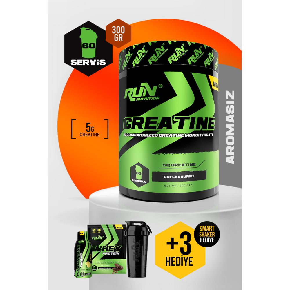 Creatine - 300g - 60 Servis - Aromasız - Hediyeli