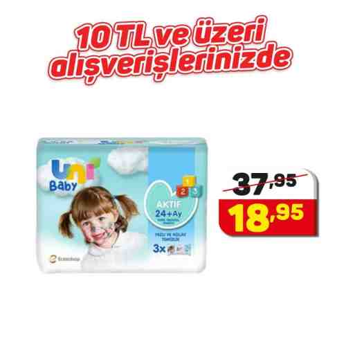 Uni Baby Islak Havlu Aktif 4x52 Adet