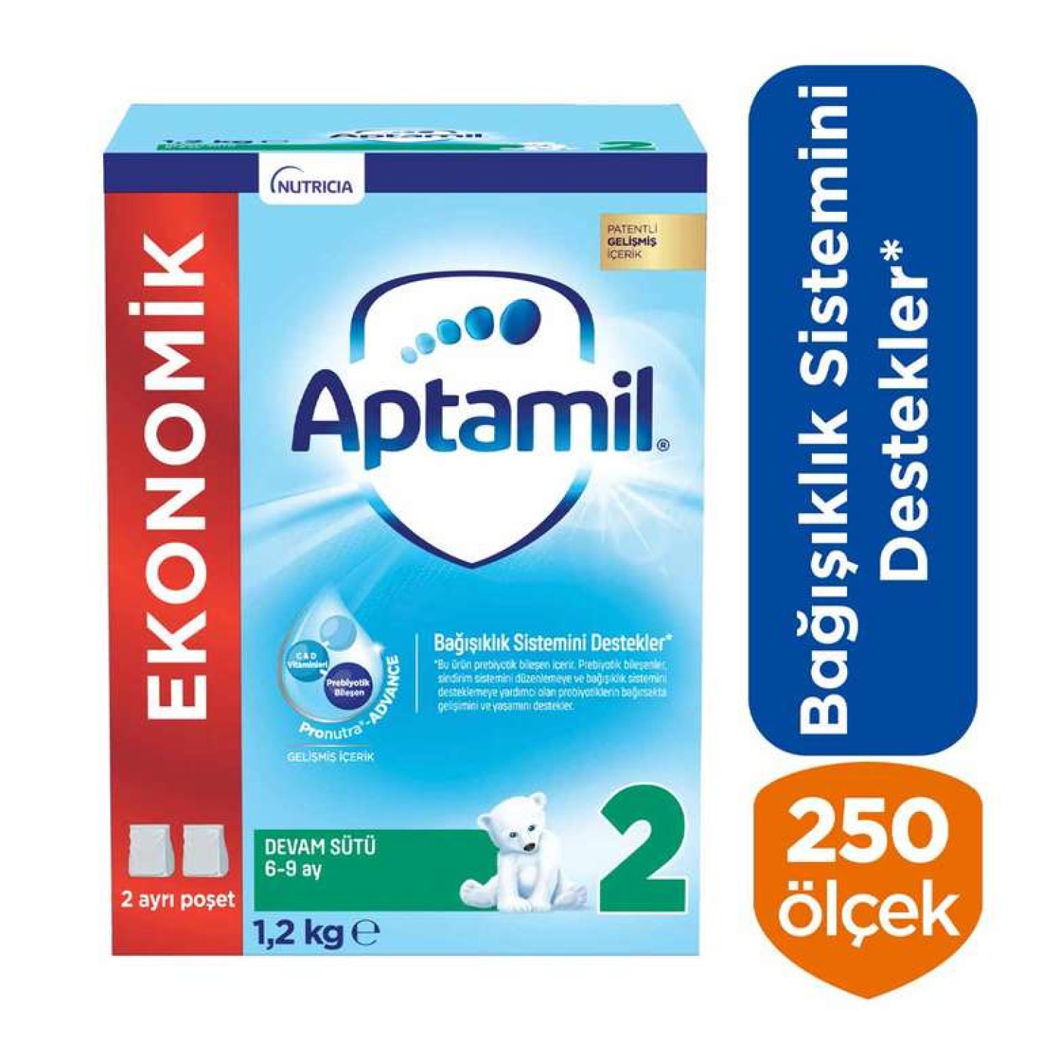 Aptamil 2 Bebek Maması Biberon 1200 G