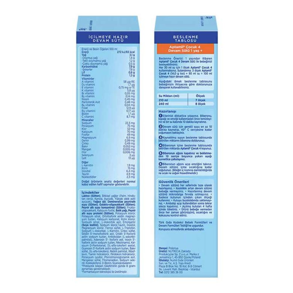 Aptamil 4 Bebek Devam Sütü 250 G
