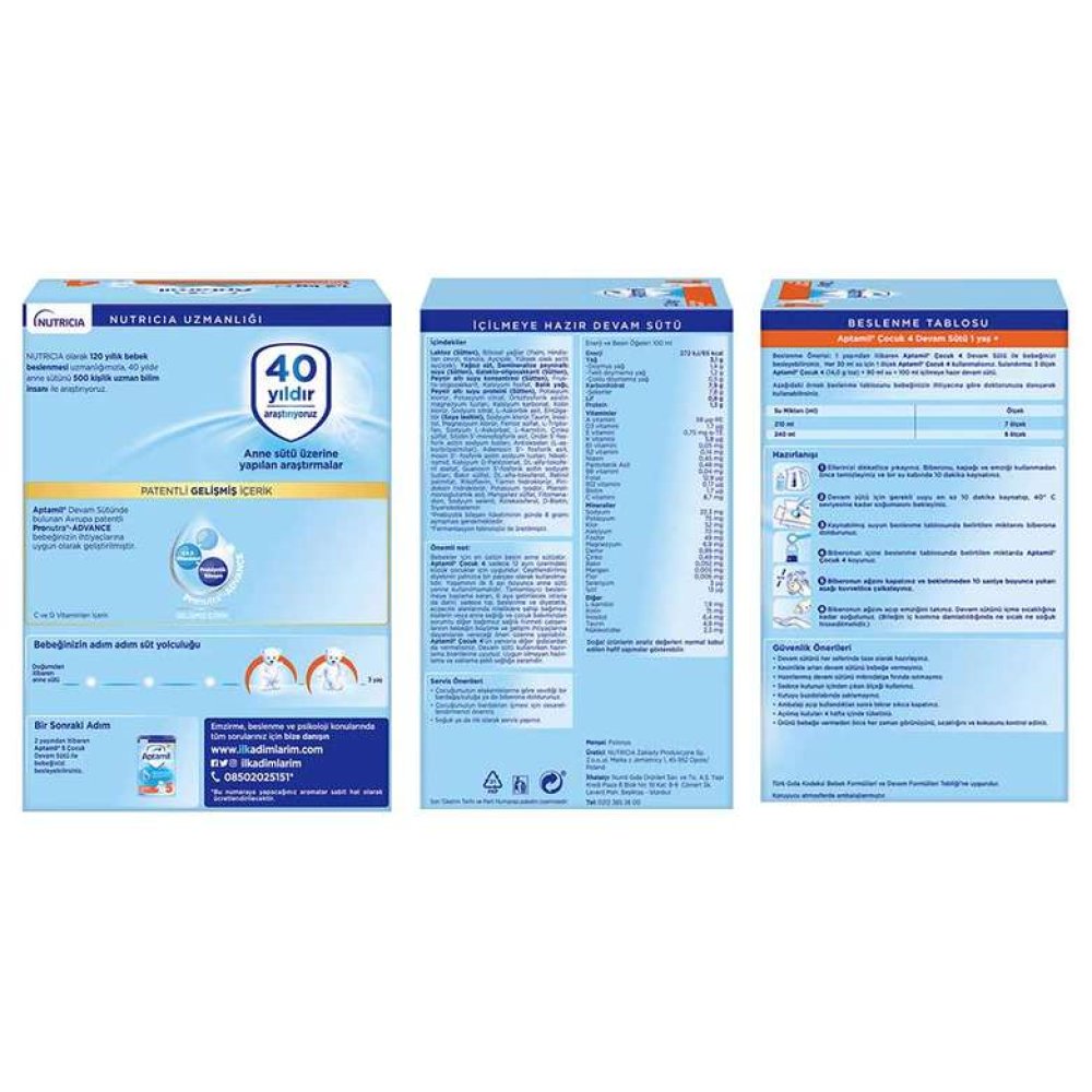 Aptamil 4 Bebek Maması Biberon 1200 g