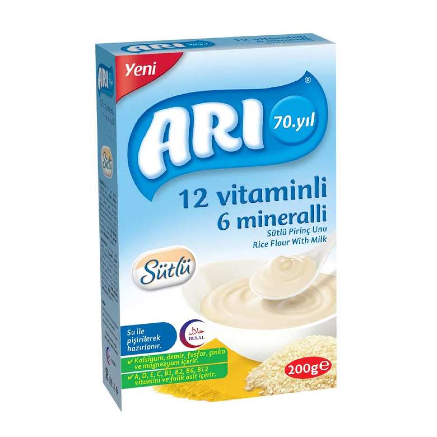 Arı Sütlü Vitaminli Pirinç Unu 200 G