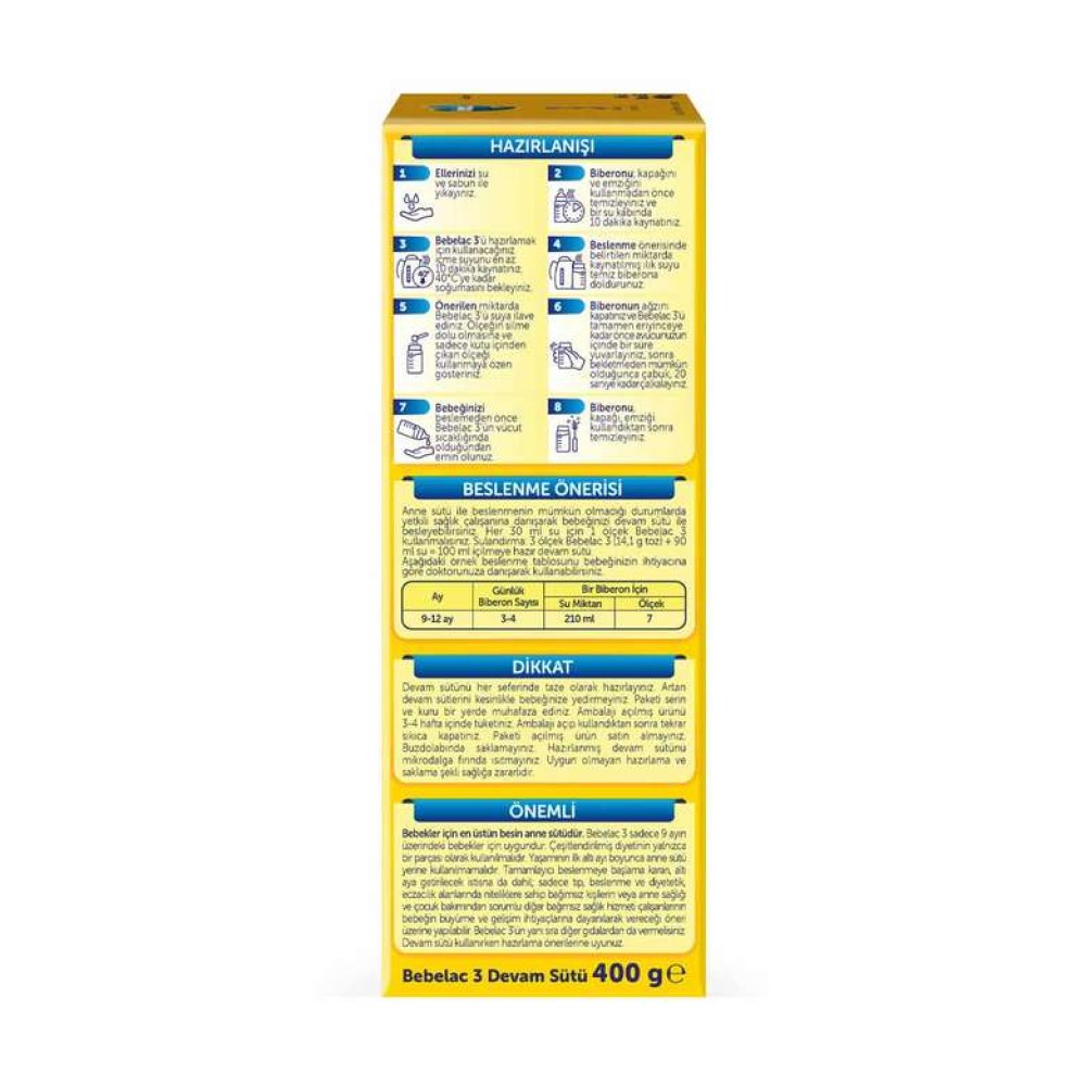 Bebelac Bebek Maması Biberon 3 400 G