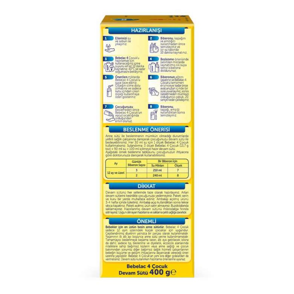 Bebelac Bebek Maması Biberon 4 400 G