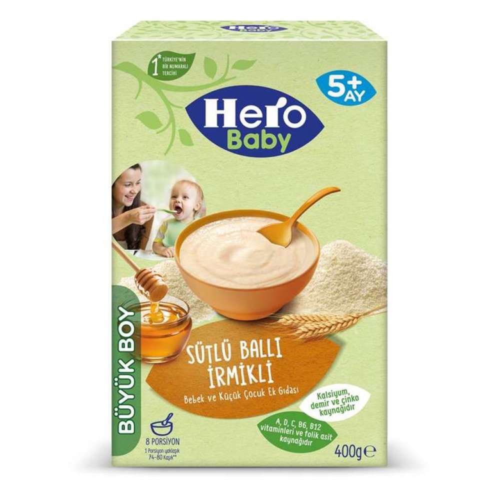Hero Baby İrmikli Ek Besin Bebek Maması 400 G