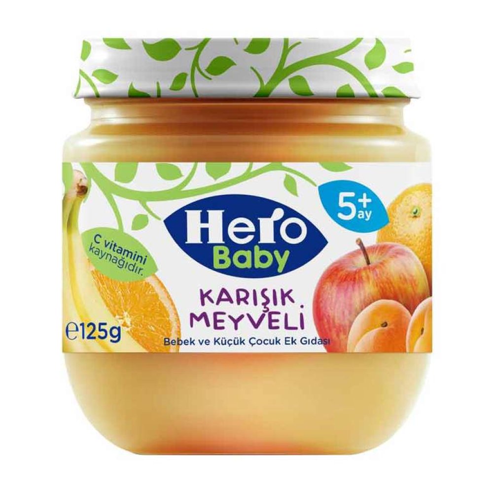Hero Baby Karışık Meyveli Bebek Maması +5 Ay 125 Gr