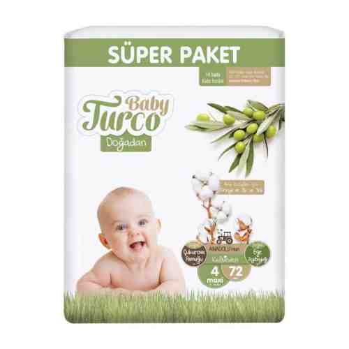 Baby Turco Doğadan Bebek Bezi No:4 Maxi 72 Adet