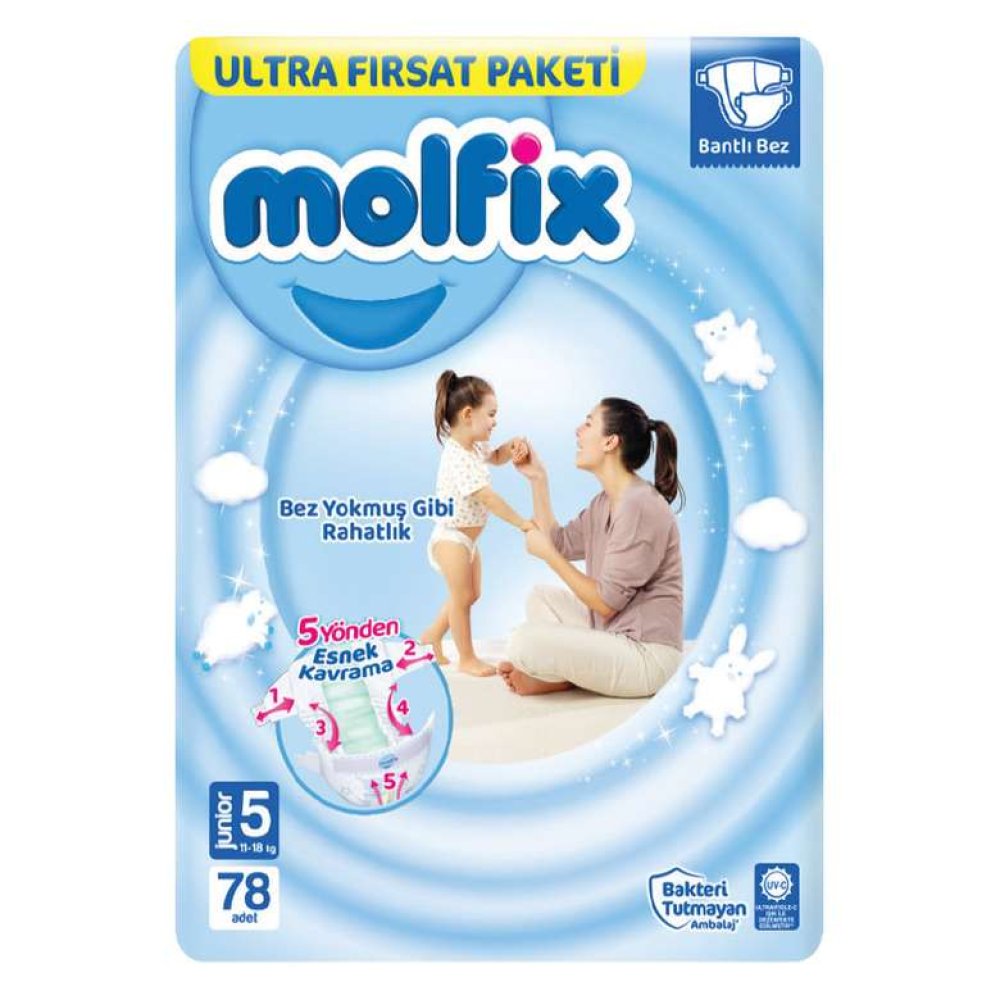 Molfix Bebek Bezi No:5 Junior 78 Adet