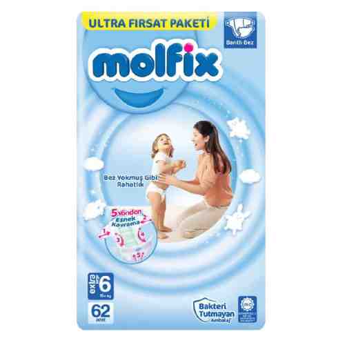 Molfix Bebek Bezi No:6 XL 62 Adet