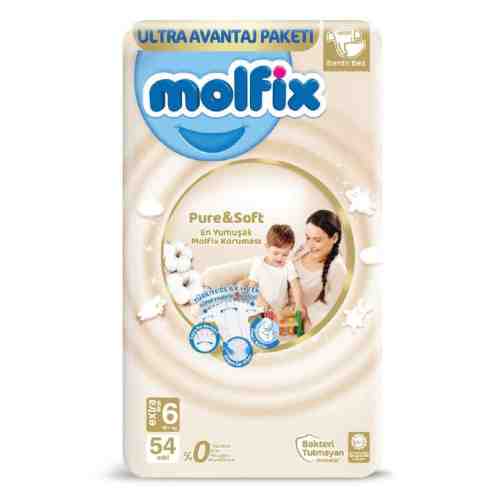 Molfix Pure&Soft Bebek Bezi No:6 XL 54 Adet