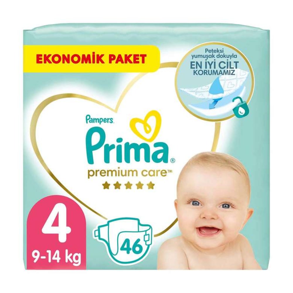 Prima Premium Care Bebek Bezi No:4 Maxi 46 Adet Jumbo Paket