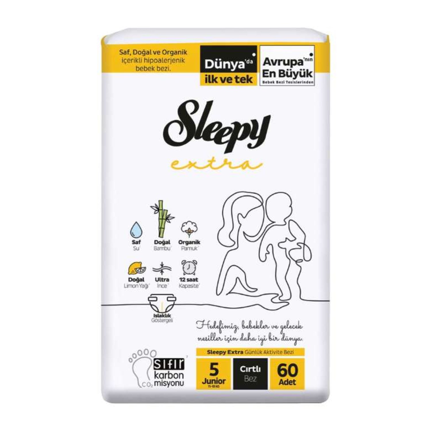 Sleepy Extra Çocuk Bezi No: 5 Junior 60 Adet