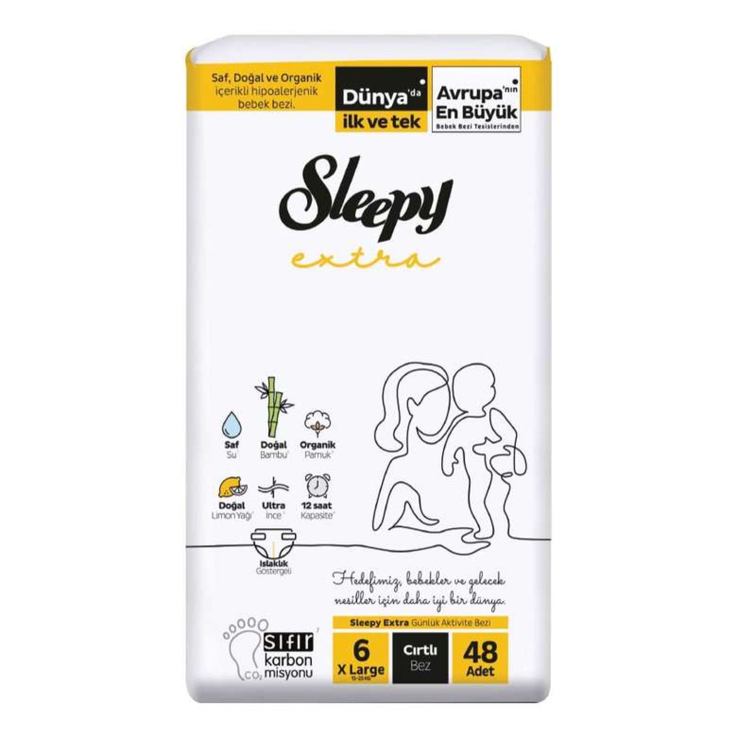Sleepy Extra Çocuk Bezi No: 6 XL 48 Adet