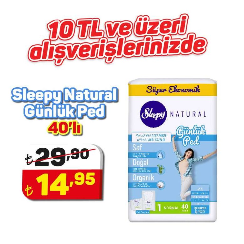 Sleepy Hijyenik Ped Günlük 40'lı