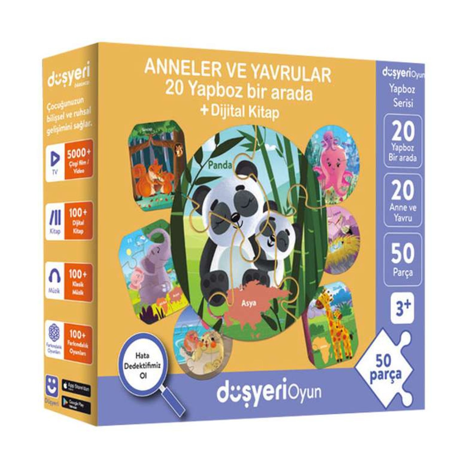 Eşleştirme Yapbozu 50 Parça Anneler Ve Yavruları