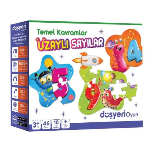 Temel Kavramlar Sayılar Puzzle Uzaylı Sayılar