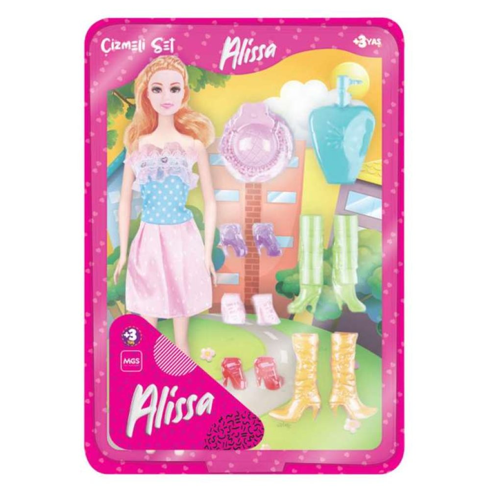 Oyuncak Alissa'nın Çizmeli Seti Sarı