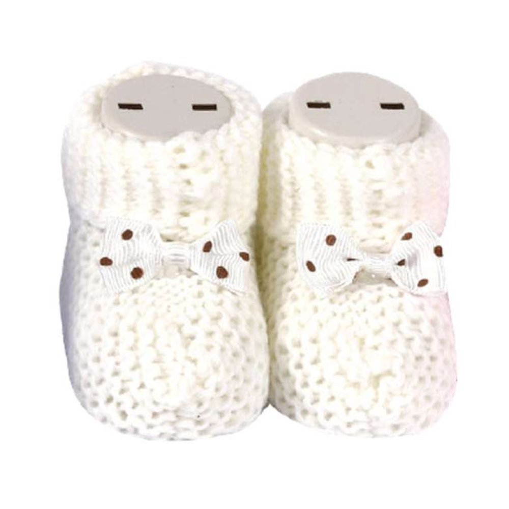 Silk & Blue Bebek Örme Patik Beyaz