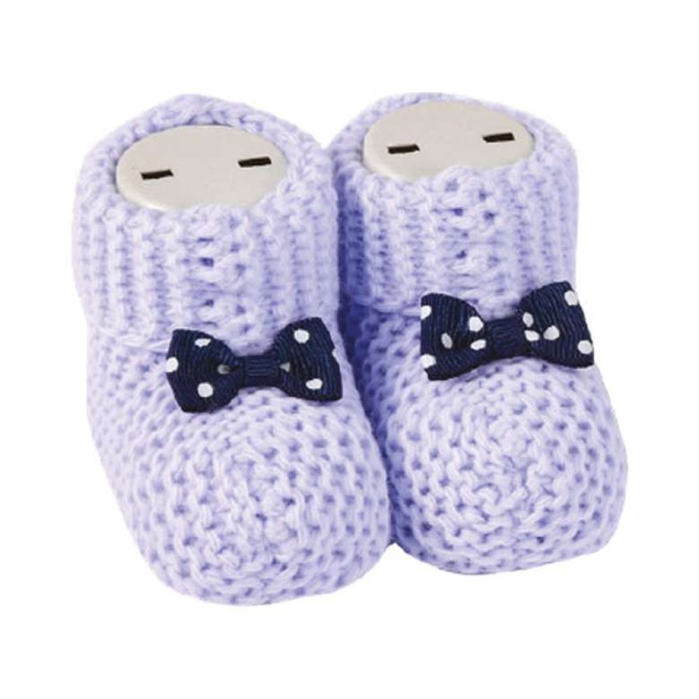 Silk & Blue Bebek Örme Patik Mor