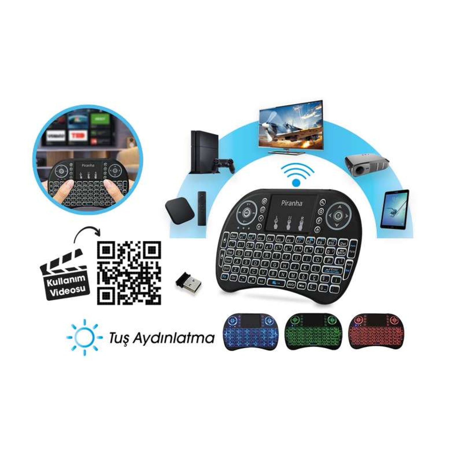 Piranha Kablosuz Klavye