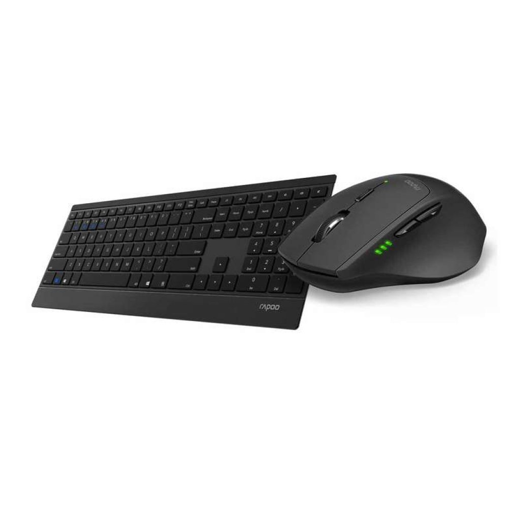 Rapoo 18896 KMS WRL-9500M Çok Modlu Ultra Slim Klavye Mouse Seti
