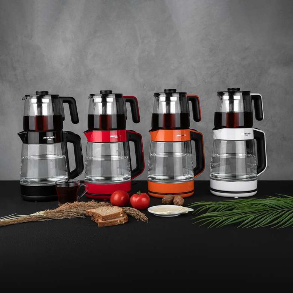 Pierre Cardin Cam Çay Makinesi Siyah