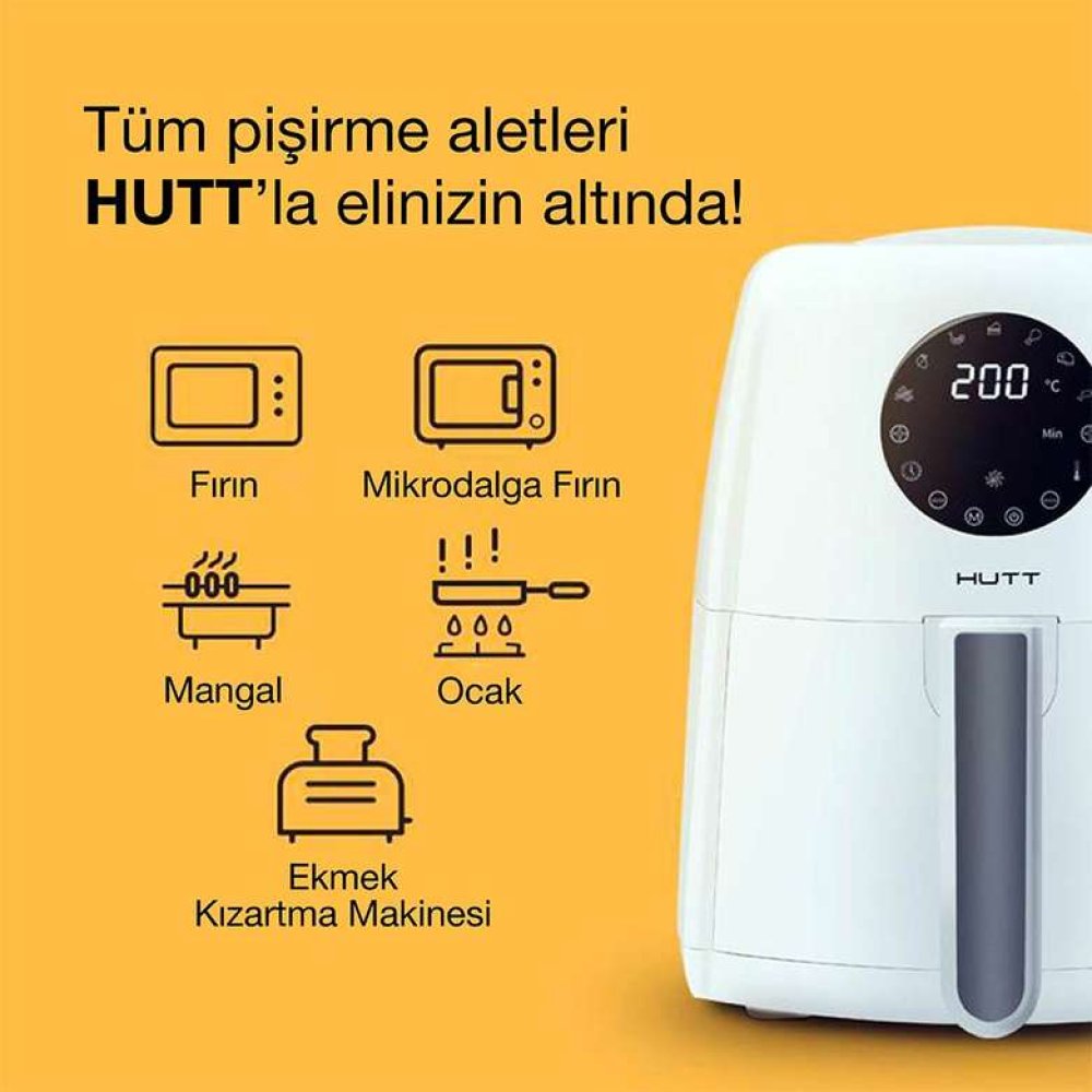 Hutt Yağsız Fritöz Air Fryer 3,5 L