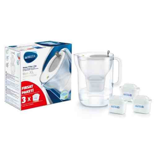 Brita Style XL 3 Filtreli Su Arıtma Sürahisi 3,6 L  Gri