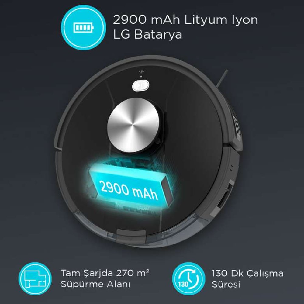 Fantom Galaxy XY-38 Robot Süpürge Siyah