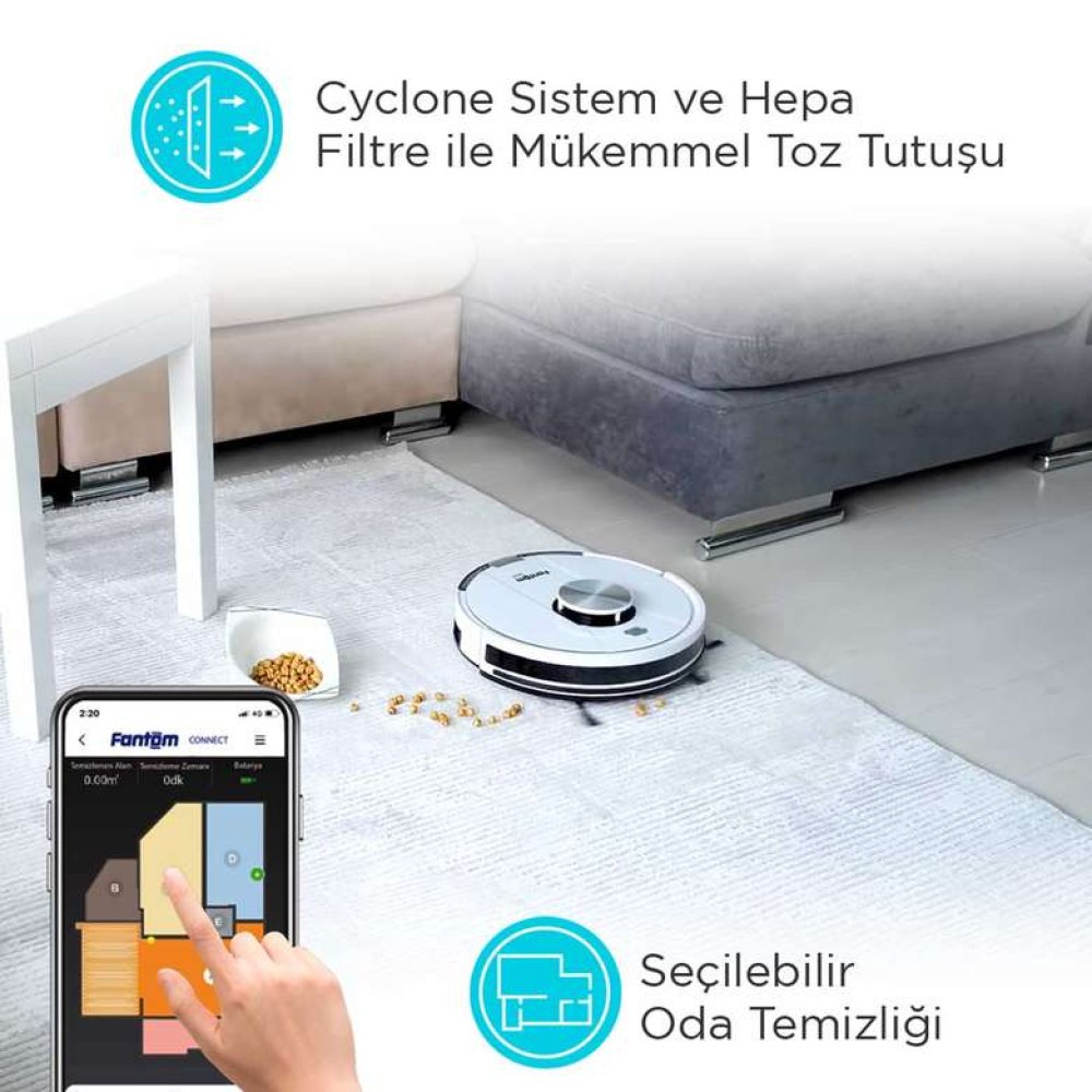 Fantom Galaxy XY38 Robot Süpürge Beyaz