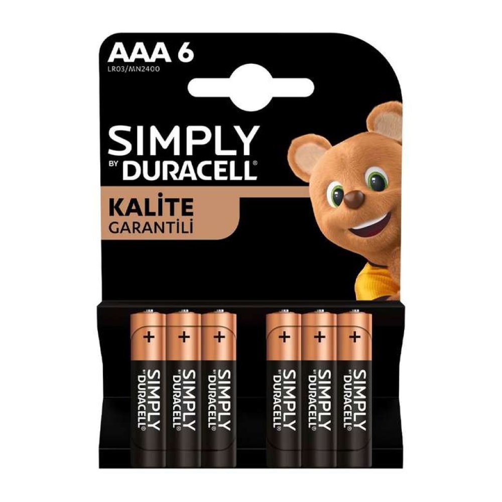Duracell Simply AAA İnce Kalem Pil 6'lı