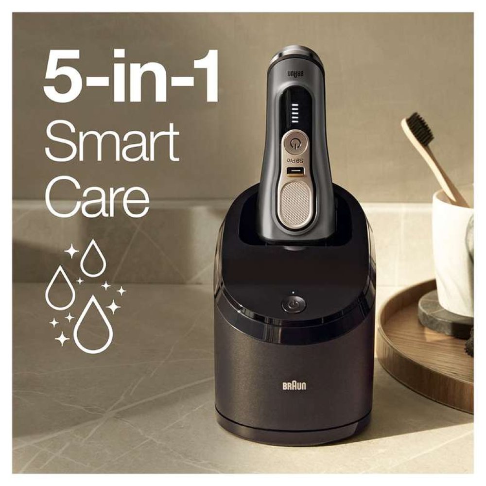 Braun Series 9 Pro 9465CC Tıraş Makinesi, Islak&Kuru Kullanım + Clean&Charge + Deri Seyahat Kılıfı