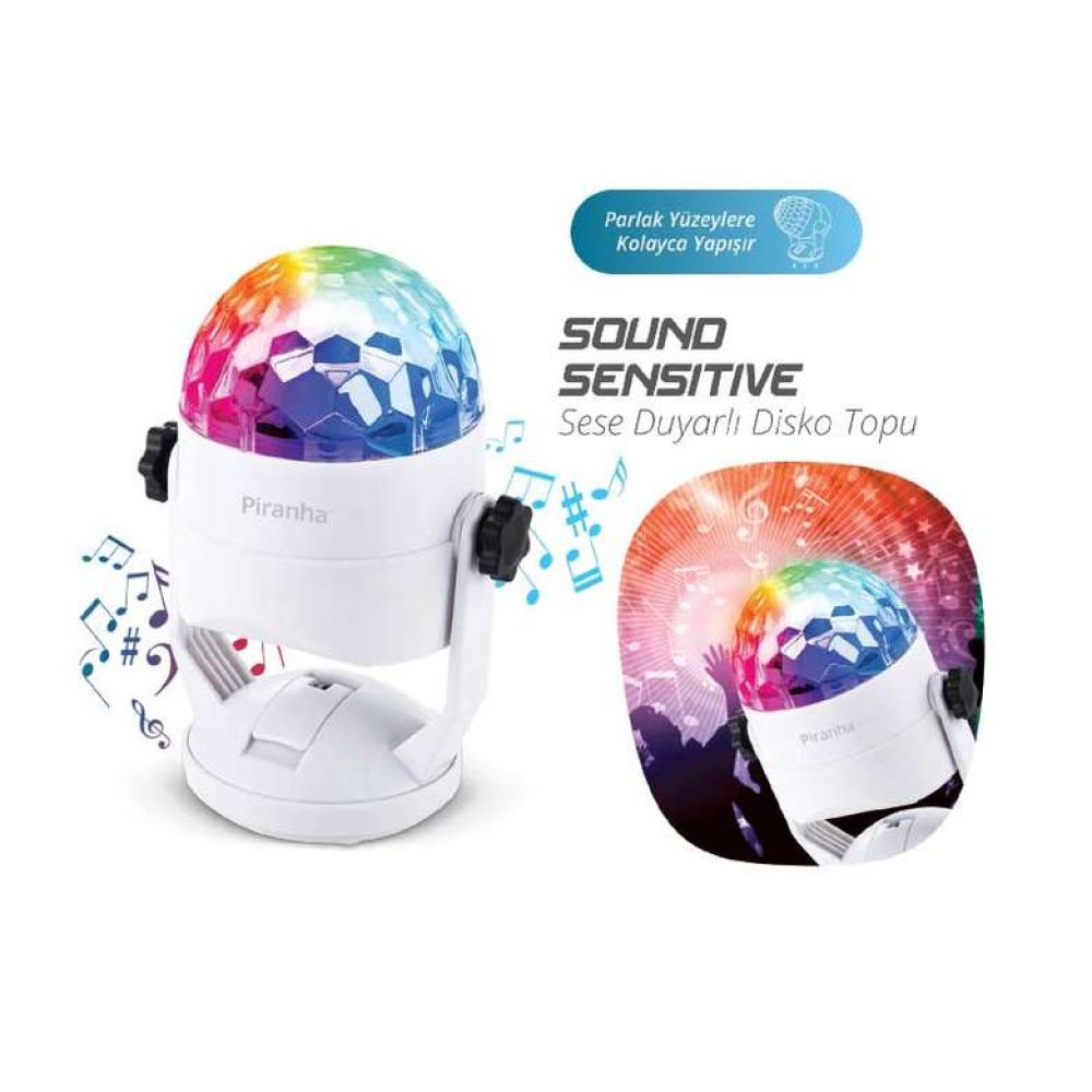 Piranha Led Işıklı Disko Topu