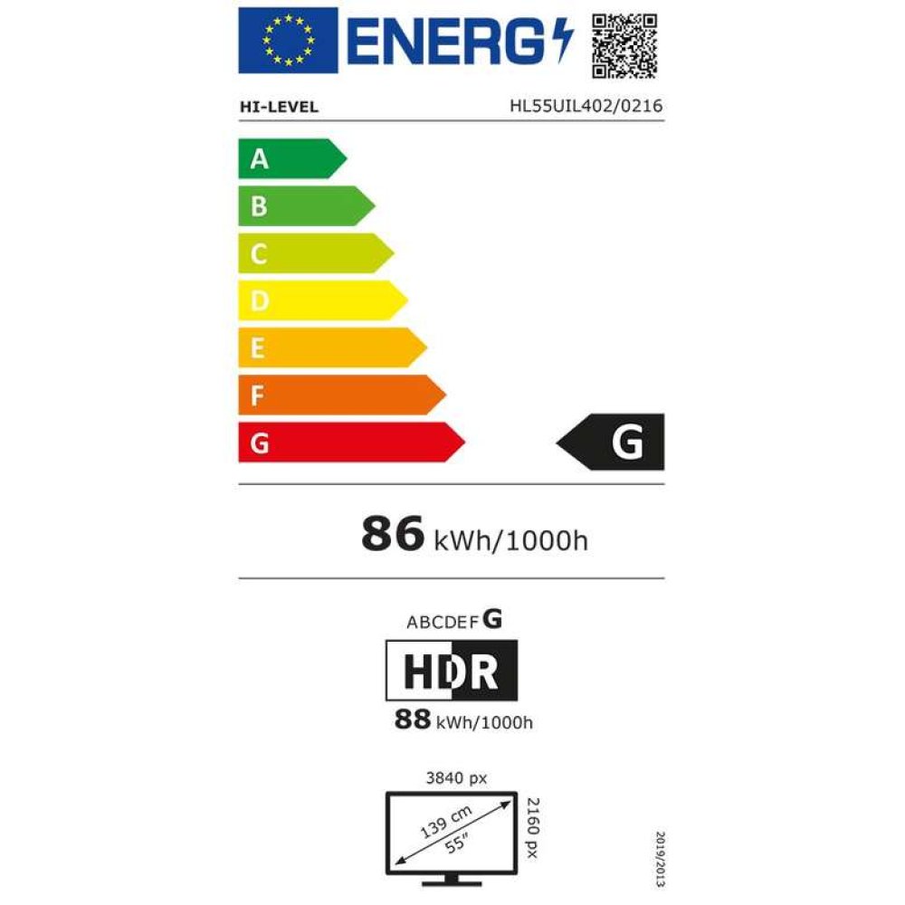 Hi Level 55'' Ultra HD Android Smart Led TV