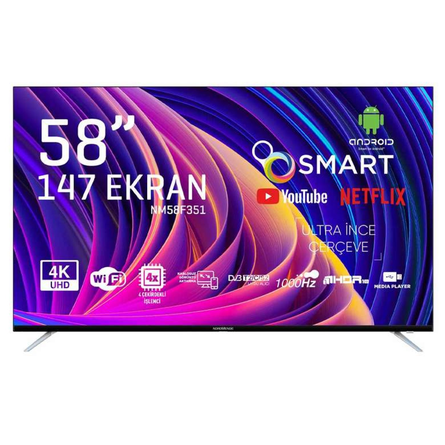 Nordmende NM58F351 58" 147 Ekran Ultra HD Android Led TV